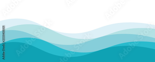 Abstract Water wave vector illustration design background. Wavy Background for summer