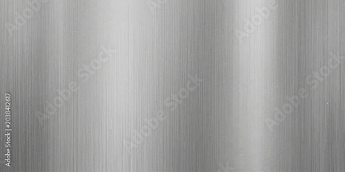 Canvastavla A shiny brushed metal texture features a silver stainless steel background patte