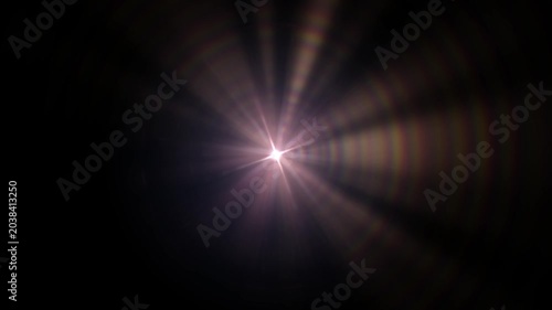 Animated light with rays