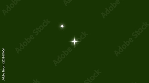 Twinkling stars animation, glowing star trail, doodles style effects, glitter explosion,comic flash bursts,  magic or glitter  on green screen background, 4k motion video