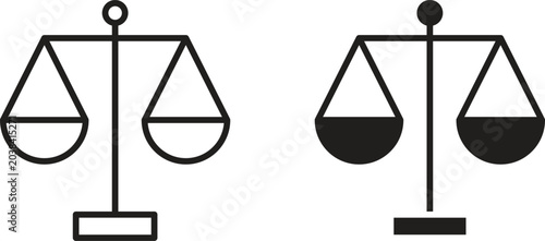 Tableau sur toile Scales icon design for signs, logo, apps or website
