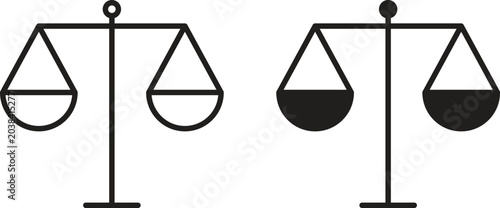 Scales of justice icon design for signs, logo, apps or website