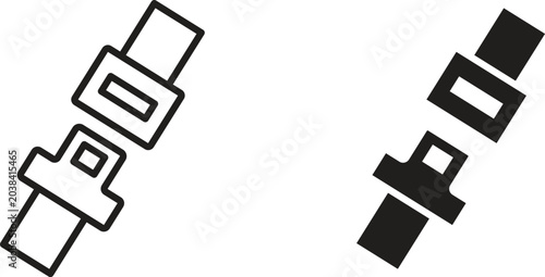 Seatbelt icon design for signs, logo, apps or website