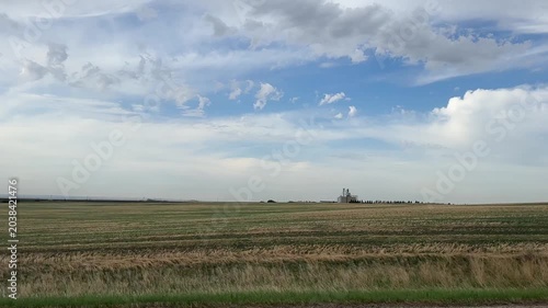 Wide Open Rural Farmland Landscape in Rolling Countryside