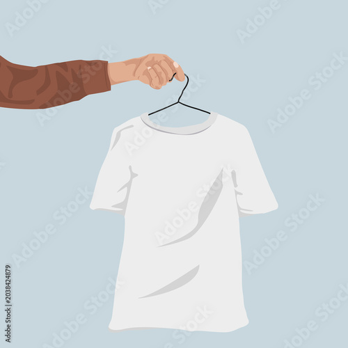 Bild auf Leinwand Hanged shirt, aesthetic illustration, design resource