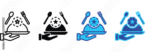 Foto Specialty Restaurant banner web icon line outline color vector illustration