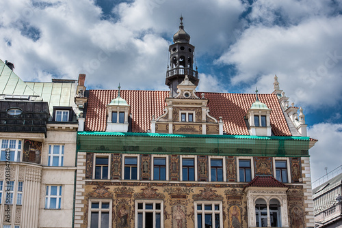 Foto Prague still contains a sample of Austrian Art Nouveau or Jugendstil