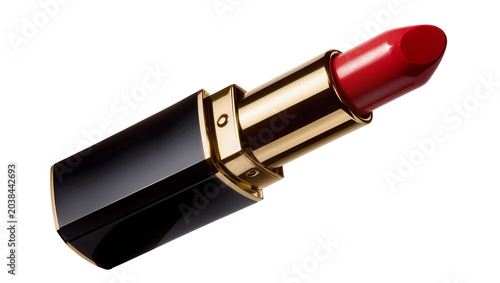 Red lipstick with gold and black casing