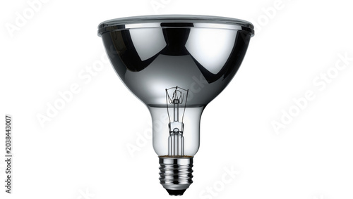 фотографія Reflective parabolic light bulb with visible filament and metal base