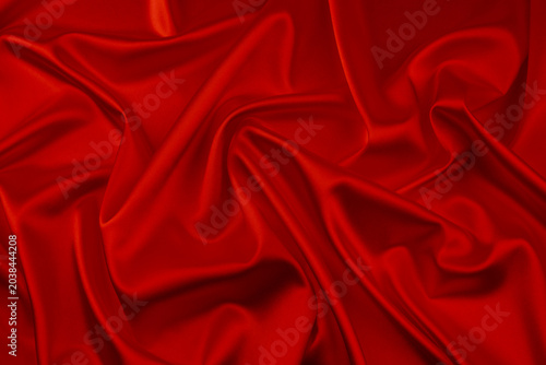 red satin or silk fabric as background