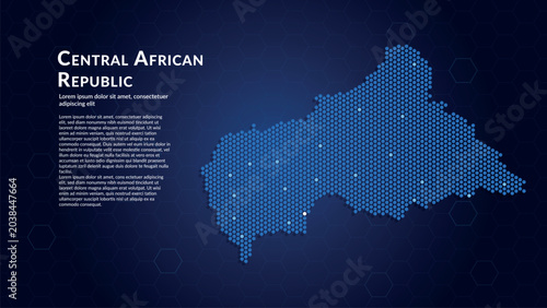 Canvastavla Map of Central African Republic