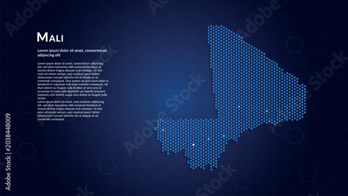 Tableau sur toile Map of Mali