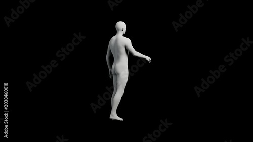 3D mannequin model standing front view
