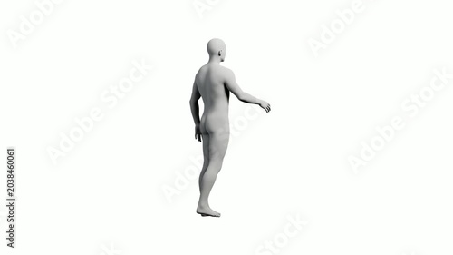 3D mannequin model standing front view