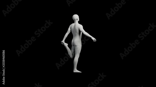 3D mannequin figure model front view