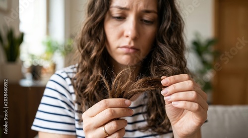 Damaged Hair Inspection Close Up