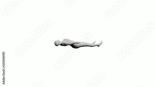 Energetic swimmer in freestyle pose