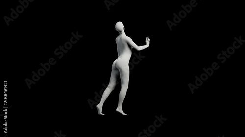 360 Turntable Rotation of a Standing Figure Model