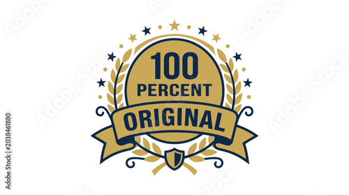 Fotografie 100 Percent Original Seal Badge