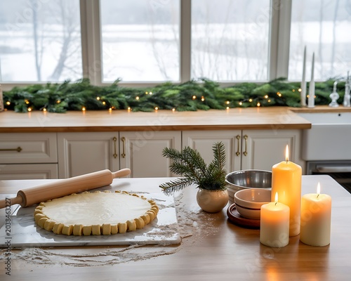 Cozy Christmas Baking Scene, christmas baking