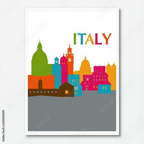 italy cityscape art print