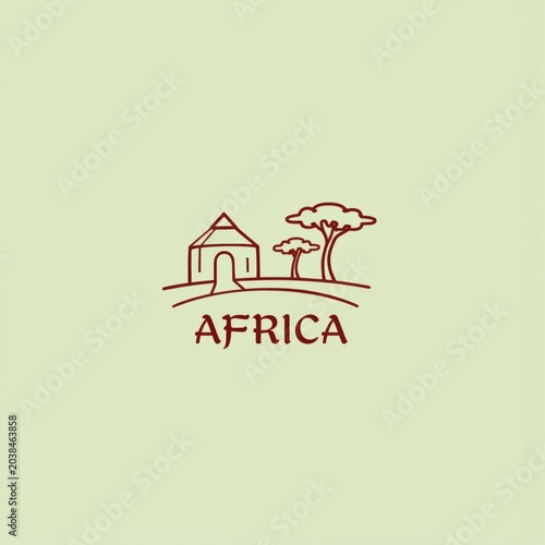 the logo for africa is shown on a green background