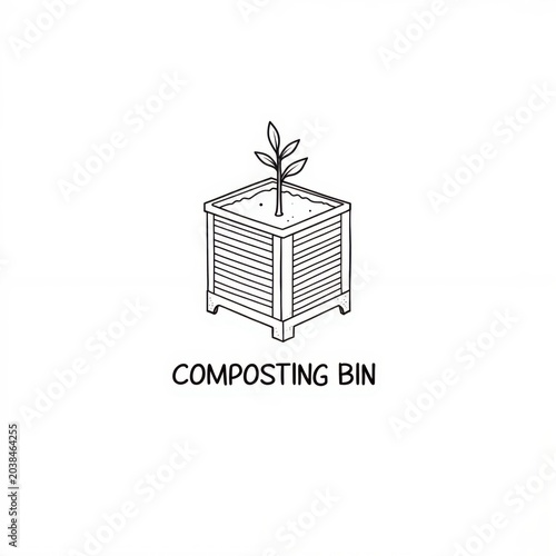 composting bin - black