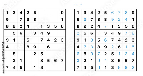Tableau sur toile Minimalist Columbus Day Sudoku Puzzle - 76S