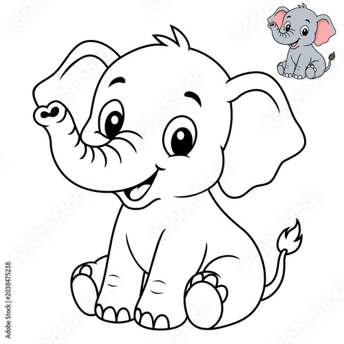 coloring book animals eps 10