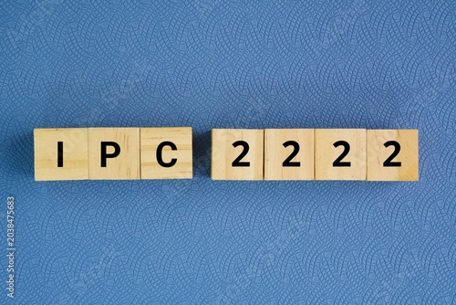 Schilderij op canvas Wooden cube with the word IPC-2222