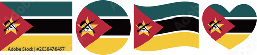 Fotografía Mozambique flag illustrator country flags symbol National Collection Internation