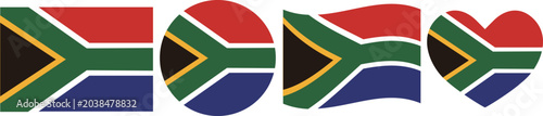 South Africa flag illustrator country flags symbol National Collection International  Set