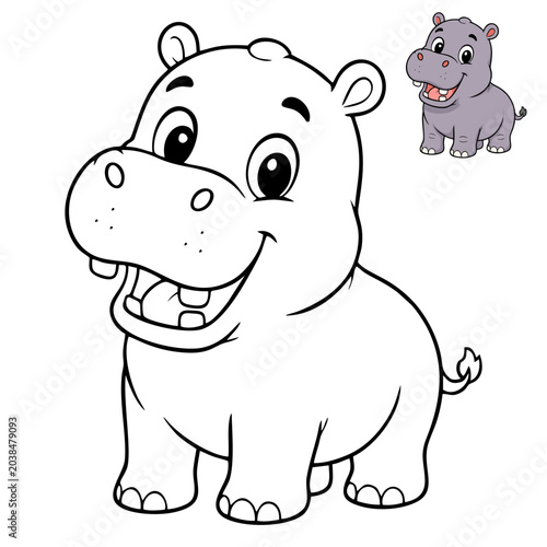 coloring book animals eps 10