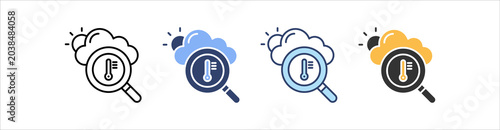 Weather Forecast Icon Set Multiple Style Collection