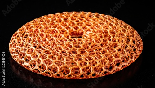 Close-up View of an Intricately Woven Medical Mesh for Hernia Repair Surgery, Showcasing its Advanced Material Structure