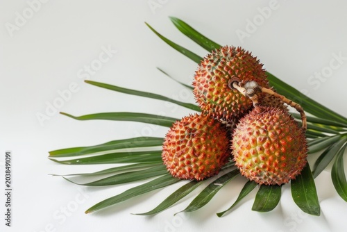 pulasan (Nephelium mutabile), tropical fruit, close-up of fruit, macro photography, fresh fruit