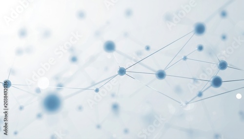 Abstract digital network connection background with blue spheres and lines connection abstract technology background connectivity molecule structure communication particles internet