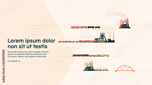 Foto Transportation of goods between industrial plants by rail