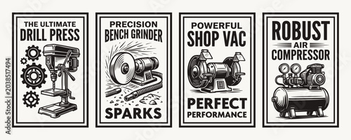 Foto Heavy Duty Industrial Workshop Tool Icons