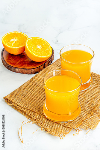 Bright healthy citrus beverage photographed in natural light