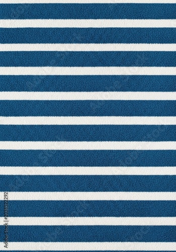 Seamless texture of thick, absorbent terry cloth featuring crisp, horizontal blue and white stripes. Perfect background material, soft, background, terry