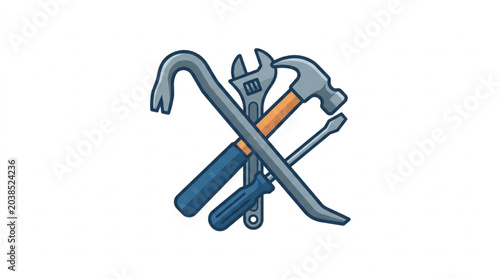 Tableau sur toile Collection of Hand Tools for Repair and Construction.