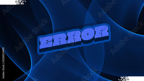 Bild auf Leinwand 3D Melting Error Text Tech Concept