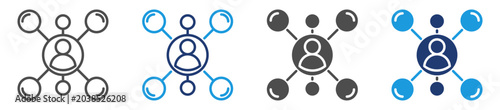 relations multiple style icon set