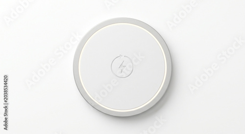 round wireless charging pad on a white background