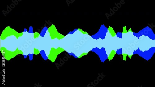 Colorful audio waveform spectrum animation.Spectrum audio animation, Wave form Audio Isolated on background. Audio spectrum wave effect, waveform beats.