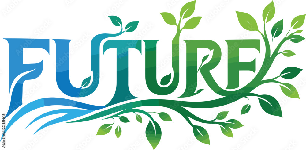 Obraz premium Green Future Sustainability Concept Vector Illustration