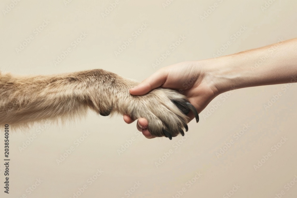 Fototapeta premium Sloth hand shaking leg human electronics hardware.