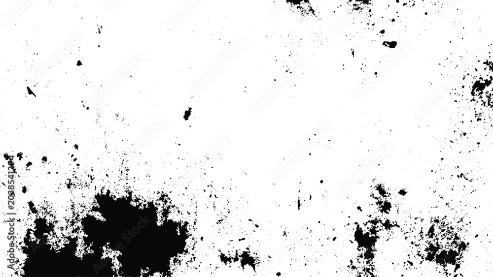 Fototapeta premium Grunge texture with black splatters on white background for creative design projects and artistic overlays
