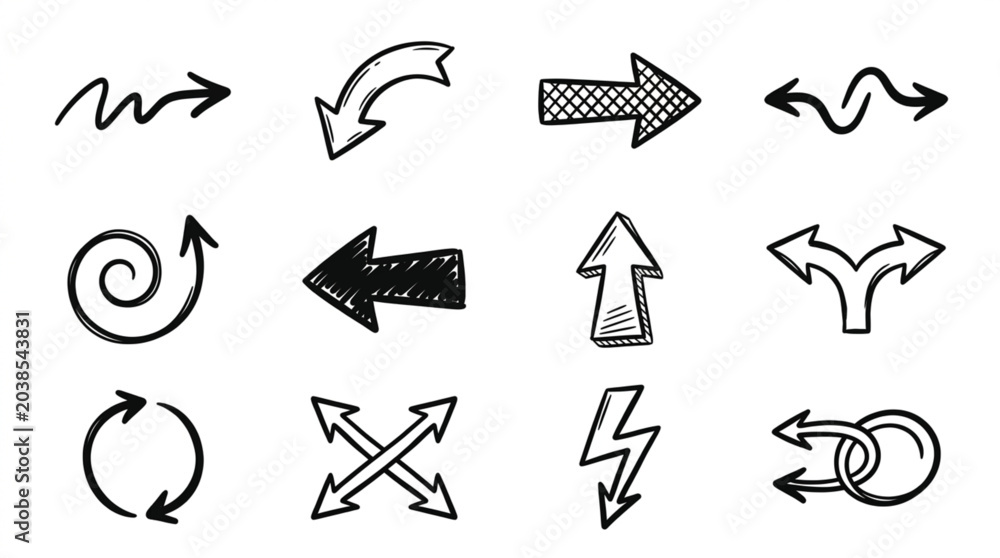 Fotografía Doodle Arrows Collection.